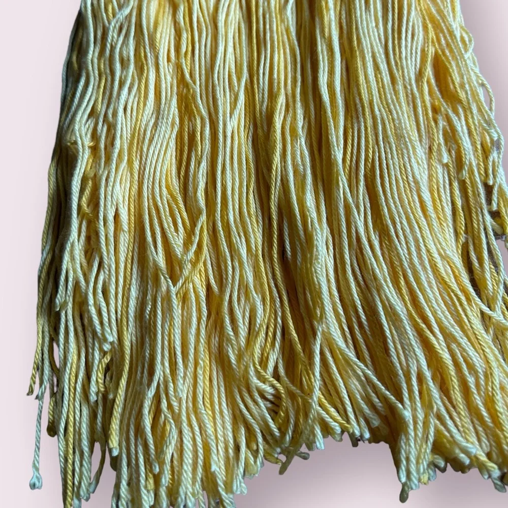 Kids Hand Made Crocheted Yarn Sleeping Beauty Blonde Wig Dress Up Costume - Picture 8 of 12